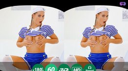 Cute Sailor Cosplayer Shows Her Skills in VR Solo